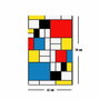 Wallity FAMOUSART-020 Lienzo Decorativo de Piet Mondrian 45 x 70 cm
